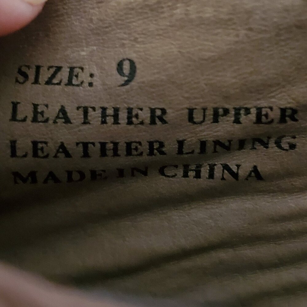 Restricted Brown Leather Lace-Up Oxford Heels – Size 9 - Picture 14 of 16